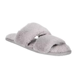 Alfani Women's Faux Fur Slide Slippers Gray Size S